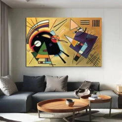 Cartoonsy -Hila Creations Shop Abstract Kandinsky Famous Handmade Canvas Oil Paintings Red Yellow Blue Poster Classic Wall Art Picture For 2