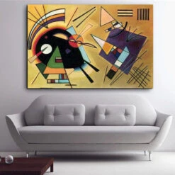 Cartoonsy -Hila Creations Shop Abstract Kandinsky Famous Handmade Canvas Oil Paintings Red Yellow Blue Poster Classic Wall Art Picture For 3