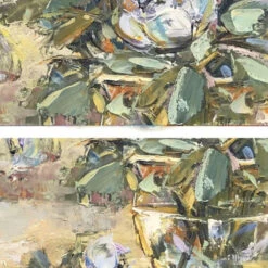 Verticalure With Purple Flowers -Hila Creations Shop Abstrakcja kwiatowa malarstwo na p tnie oryginalne zdj cia do salonu ciana pozioma du y kawa