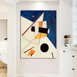 Space Craft -Hila Creations Shop Frameless100 Hand Painted Geometric Oil Paintings Wassily Kandinsky Abstract Canvas Wall Art Picture for Living Room 2