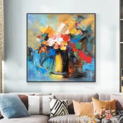 Still Life In Colors -Hila Creations Shop Handgemachte Abstrakte lgem lde Wand Kunst Moderne Minimalistischen Bunte Blumen Bild Leinwand Home Decor F r 2