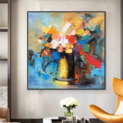 Still Life In Colors -Hila Creations Shop Handgemachte Abstrakte lgem lde Wand Kunst Moderne Minimalistischen Bunte Blumen Bild Leinwand Home Decor F r 4