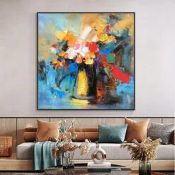 Still Life In Colors -Hila Creations Shop Handgemachte Abstrakte lgem lde Wand Kunst Moderne Minimalistischen Bunte Blumen Bild Leinwand Home Decor F r 5