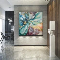 Fairy Dust -Hila Creations Shop Oil painting abstract art oil on canvas Silver modern wall decor painting Decoration picture room wall 2 a95a52f4 24ef 4fe4 b8d5 00f05c3ddb26