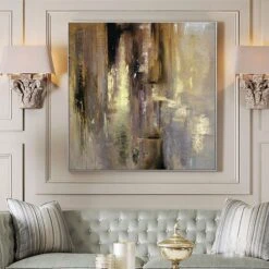 Bronze Plated 10 Bronze Plated -Hila Creations Shop Oil painting abstract art oil on canvas Silver modern wall decor painting Decoration picture room wall 5